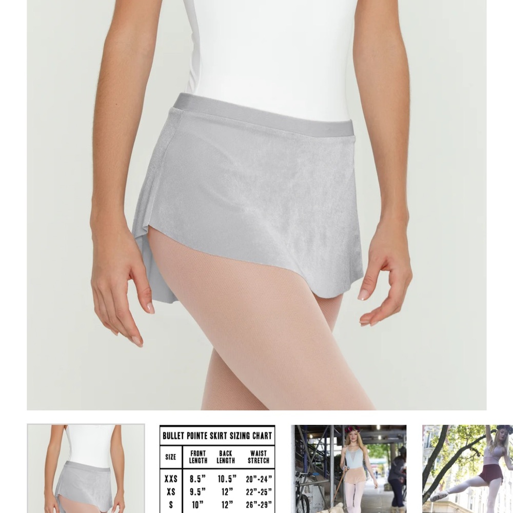 Silver Bullet Point Ballet Skirt Size XS